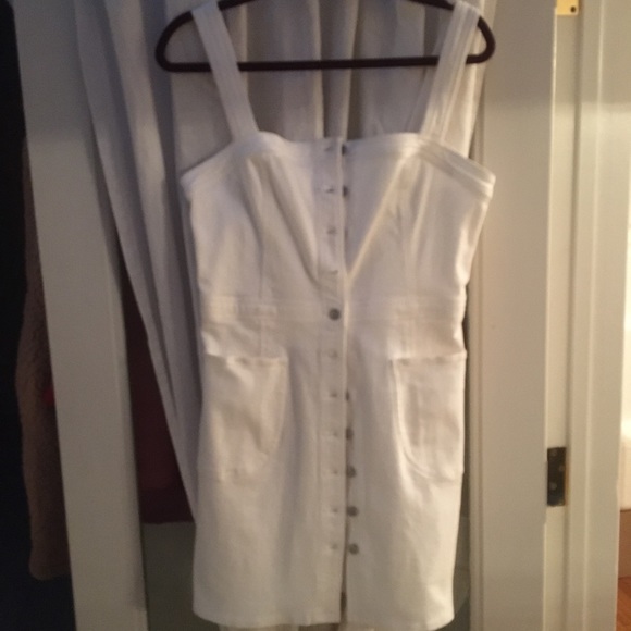 Express | Dresses | White Denim Mini Dress Nwt | Poshmark